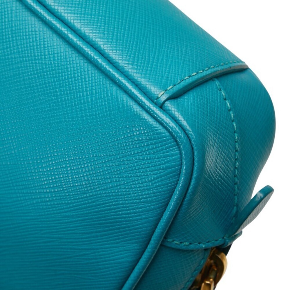 PRADA Blue Leather Shoulder Bag - Picture 6 of 13